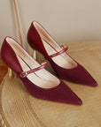 Valenza™| Oma Wine Strap Pumps