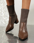 Valenza™| Harlow Knitted Leather Boots