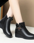 Valenza™| Elowen Leather Ankle Boots