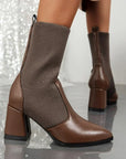 Valenza™| Harlow Knitted Leather Boots