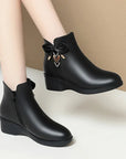 Valenza™| Elowen Leather Ankle Boots